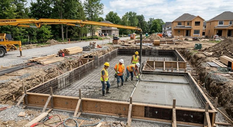 Cement Foundation Installation in Greenville, SC