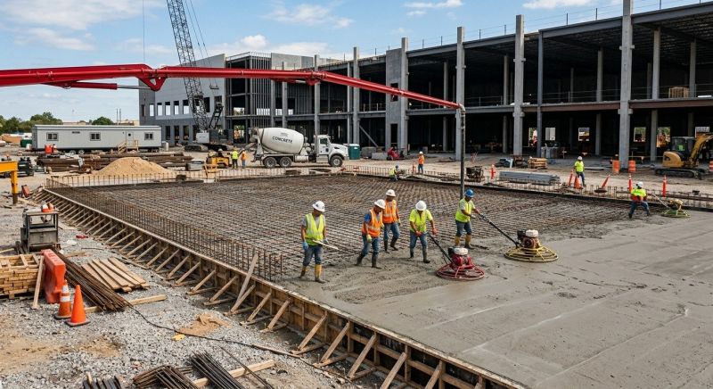 Commercial Slab Construction in Fort Worth, TX