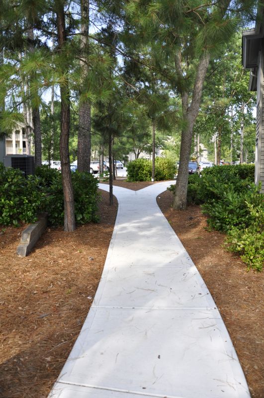 Concrete requires minimal upkeep
